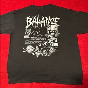 Balance Black Graphic Tee